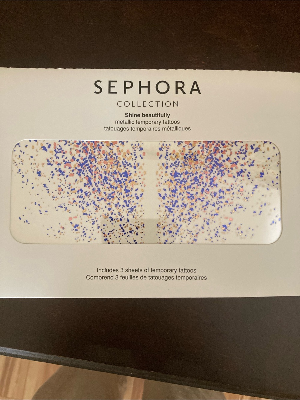 Sephora Collection Metallic Confetti Tattoos - Blue & Rose Gold Dots